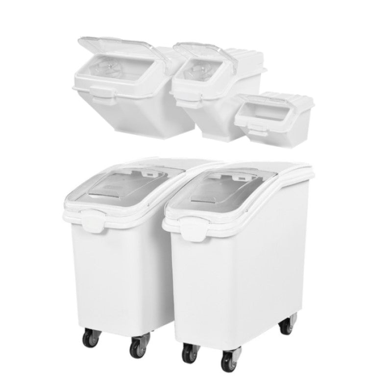 Food Grade PP Plastic Ingredient Storage Bin Restaurant Bakery Flour Rice Sugar Cereal Storage Container with Lid