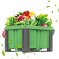 Nesting Plastic Storage Bin Space-Saving Agricultural Crate 70% Empty Storage Reduction Stackable Harvest Container